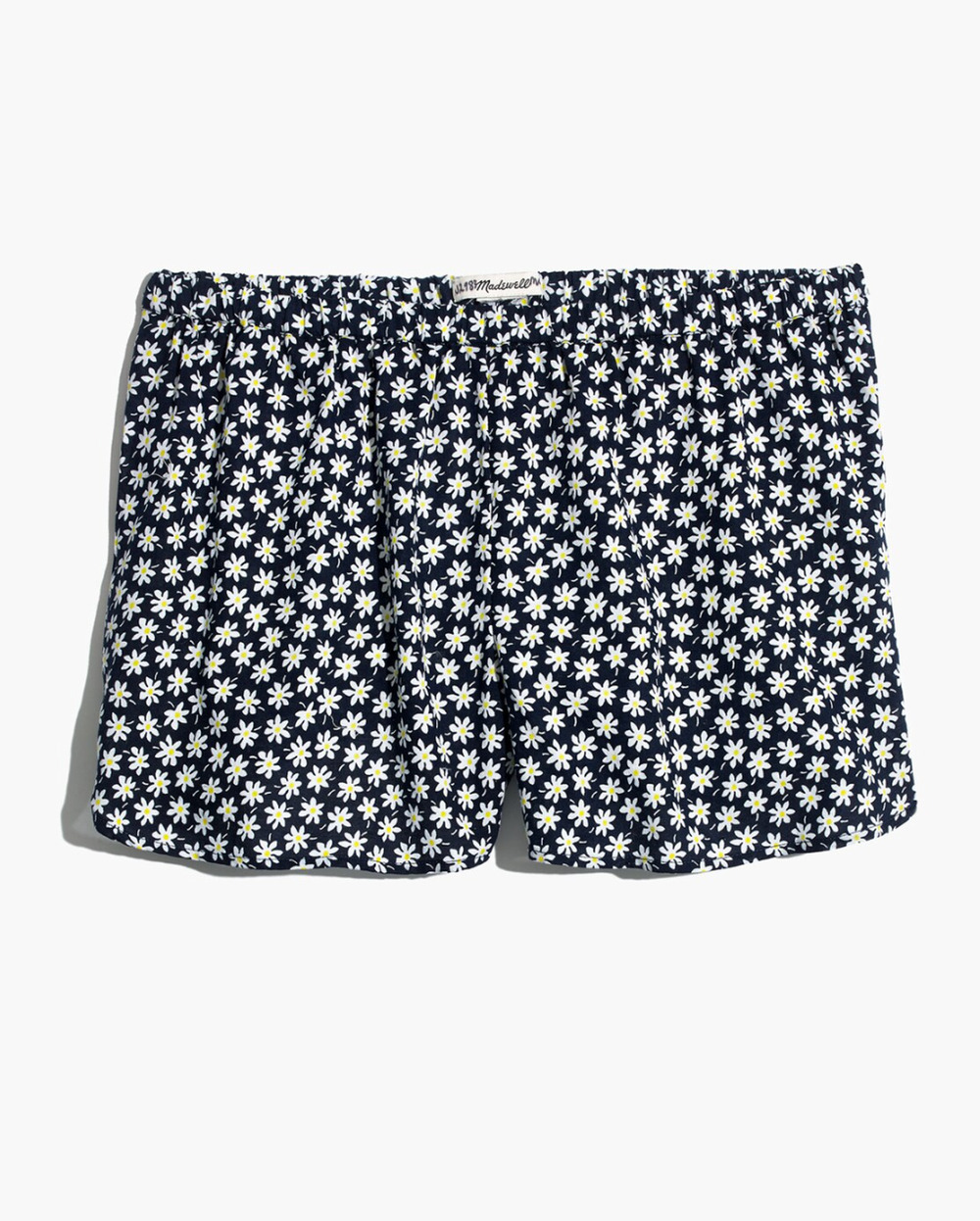 Madewell Bedtime Pajama Shorts Womens XXL Navy White Floral Mini Daisy PJ Cotton